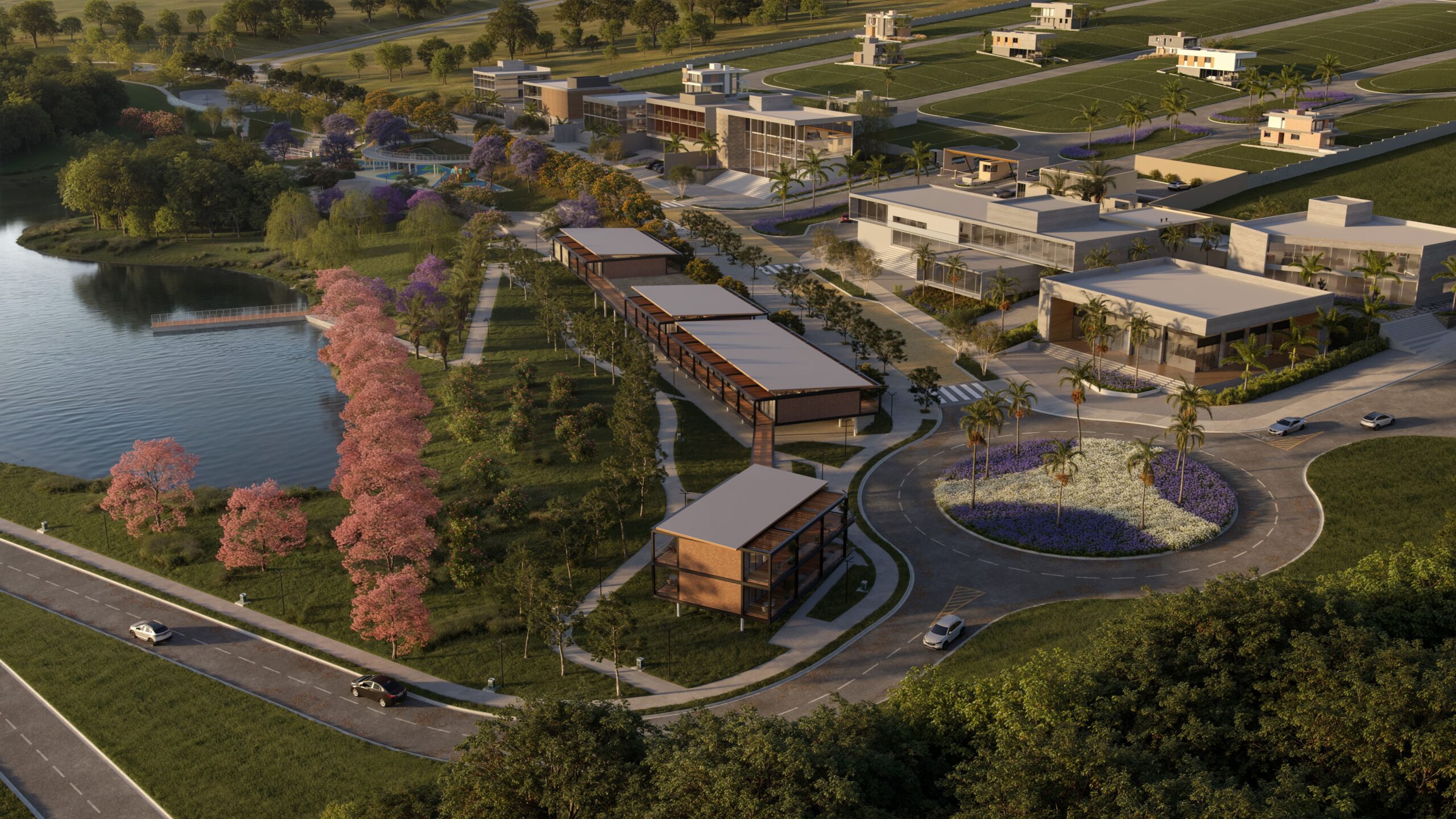 Rotatória de acesso